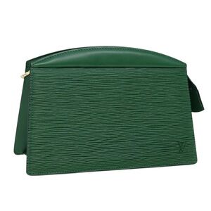 LOUIS VUITTON Epi Trousse Crete Pouch Green